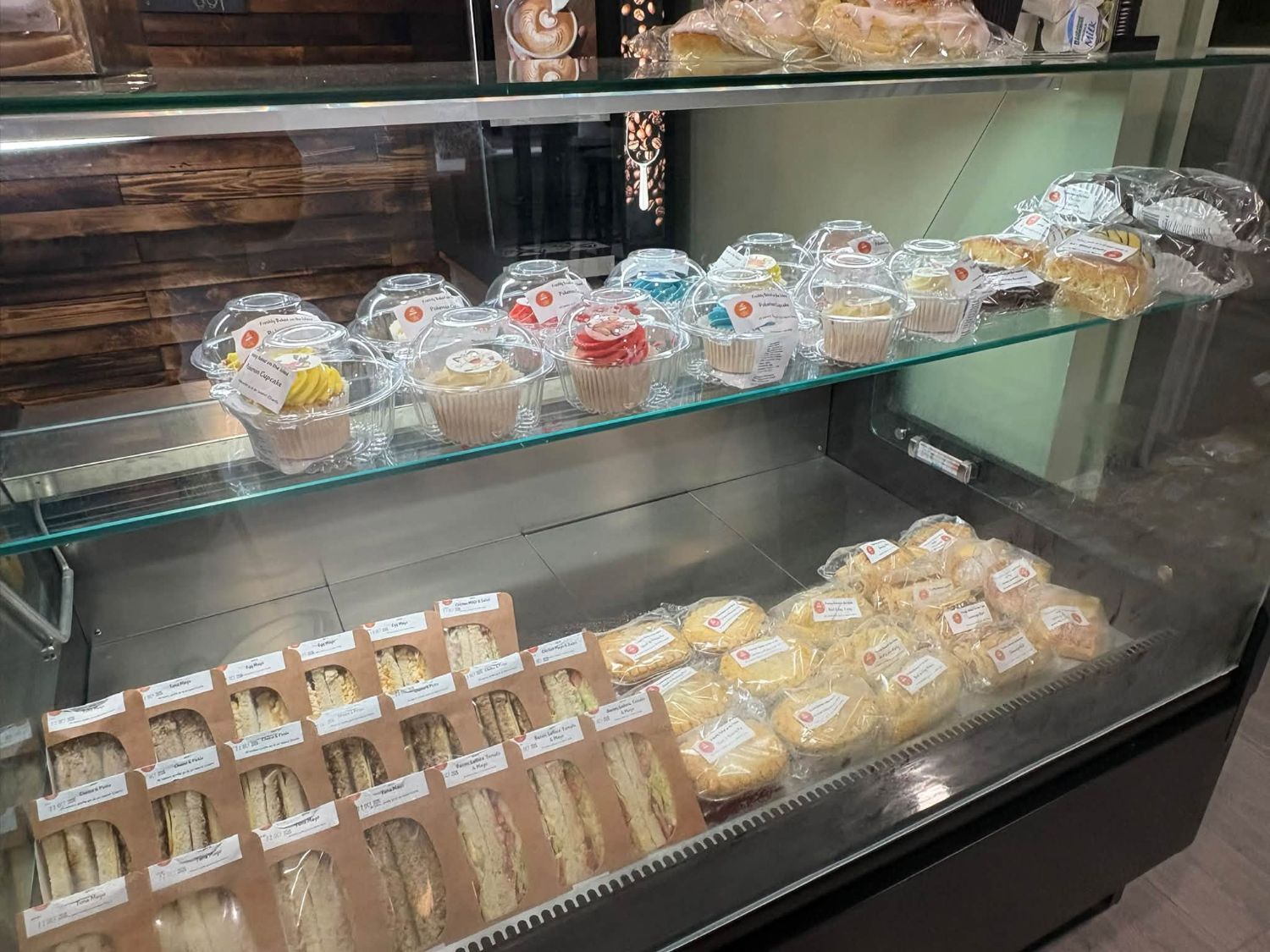 The coffee and bakery counter