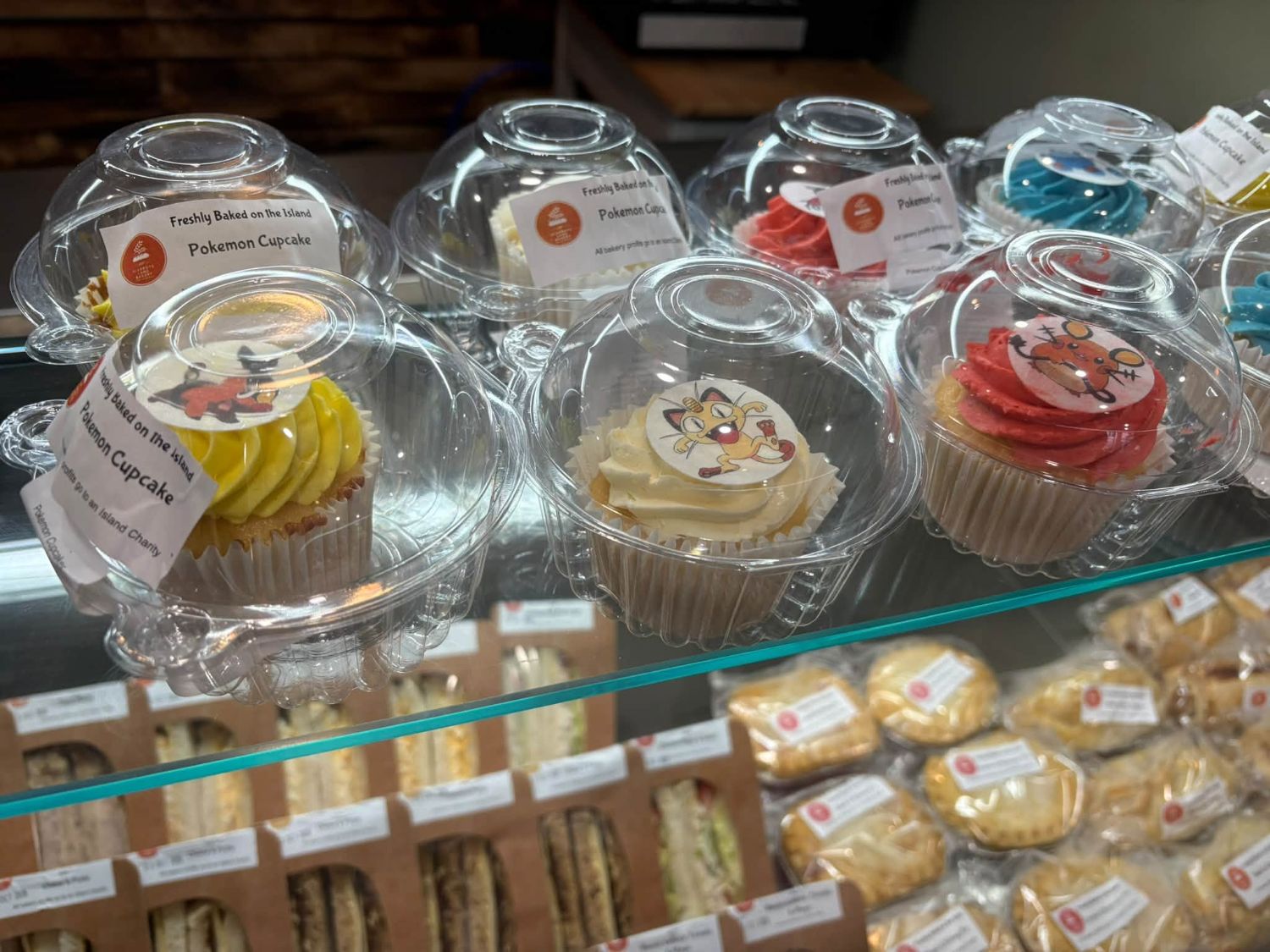 Pokémon-themed cupcakes freshly baked on the Island